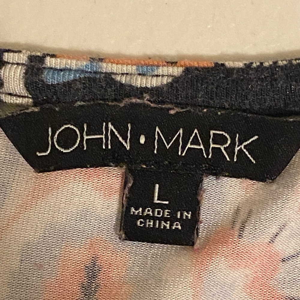 John Mark Multicolor Patchwork Blouse - image 2